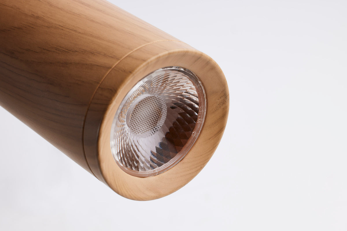 Century - 12 Watt, 16" LED Pendant - Ash Wood Finish