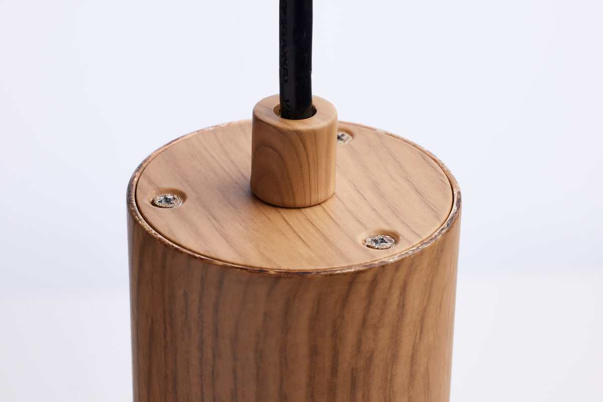 Century - 12 Watt, 16" LED Pendant - Ash Wood Finish