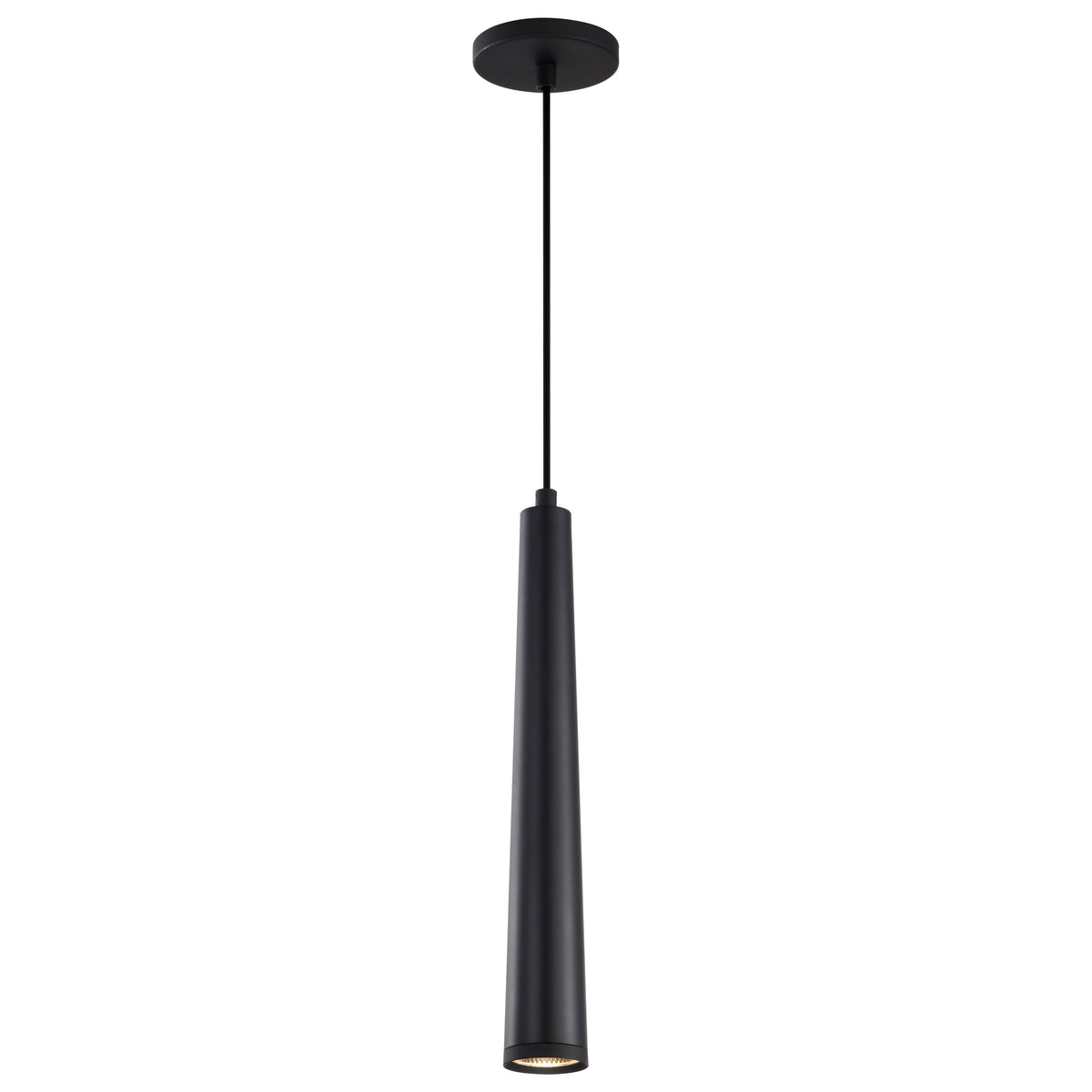 Melrose - 12 Watt - 16" - LED Pendant - Matte Black Finish
