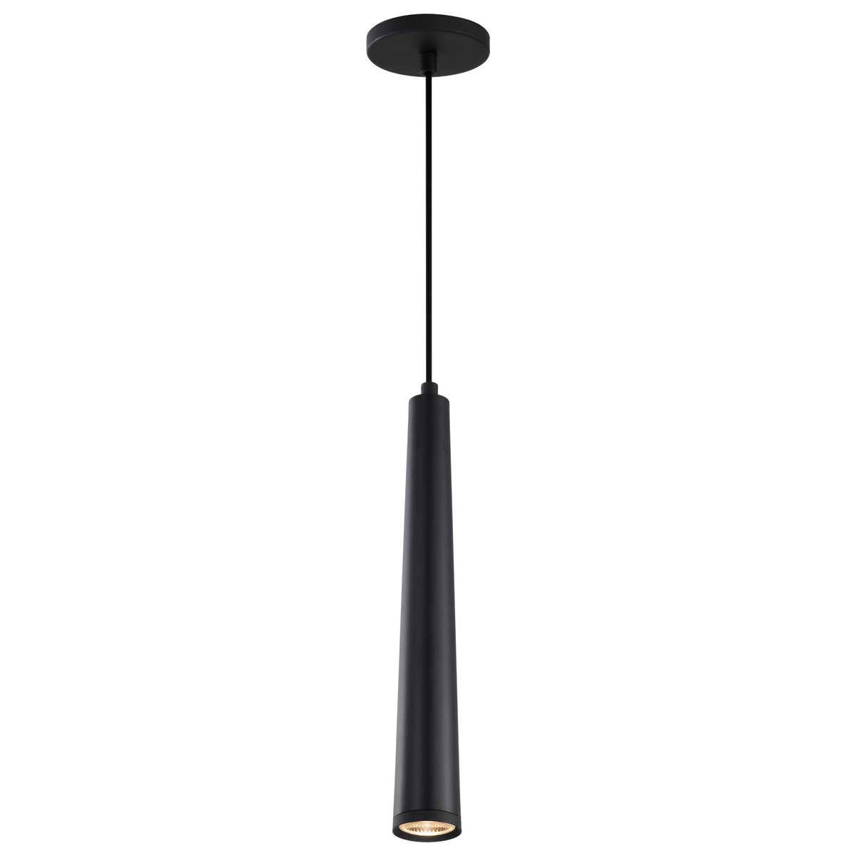 Melrose - 12 Watt - 16" - LED Pendant - Matte Black Finish