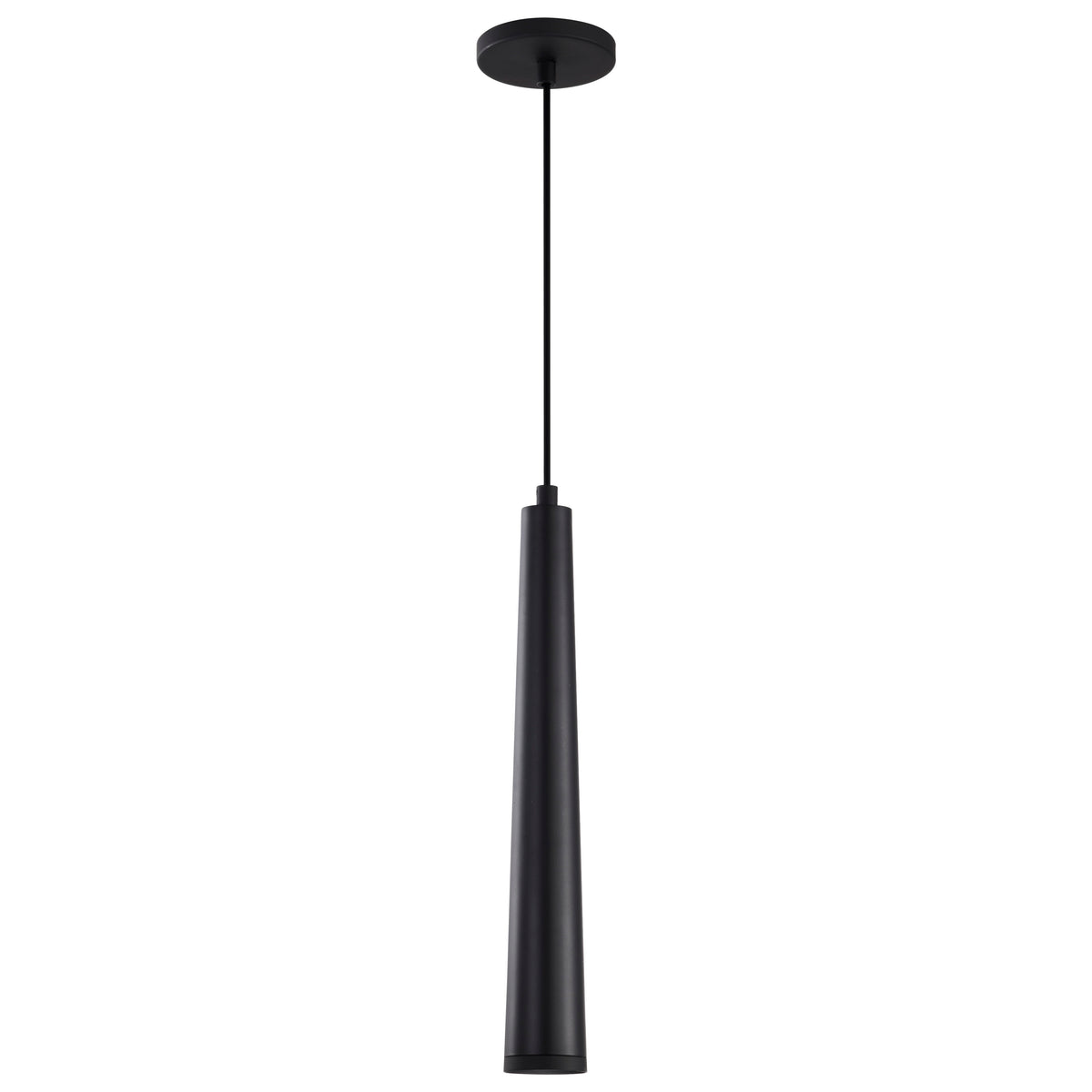Melrose - 12 Watt - 16" - LED Pendant - Matte Black Finish