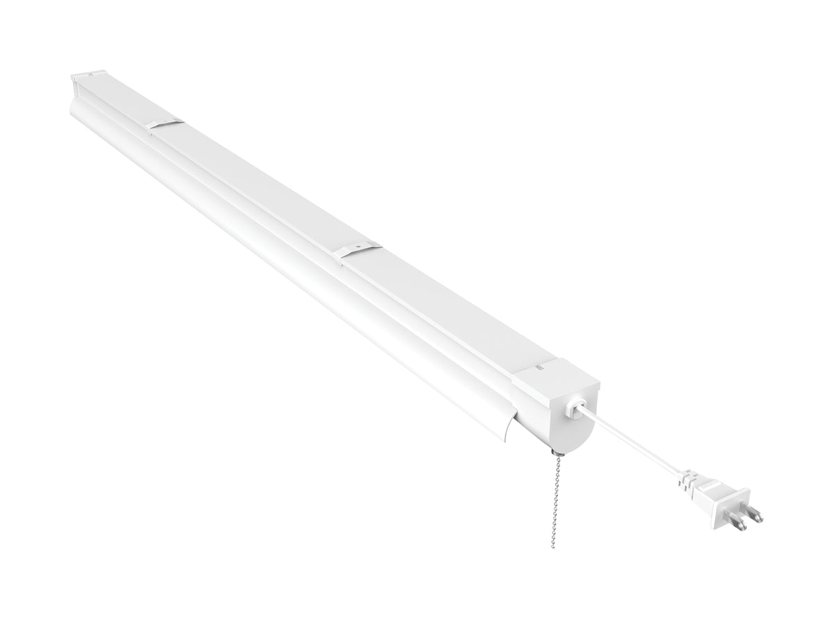 34 Watt - 3 Foot - LED Shop Light with Pull Chain - White Finish - 4000K