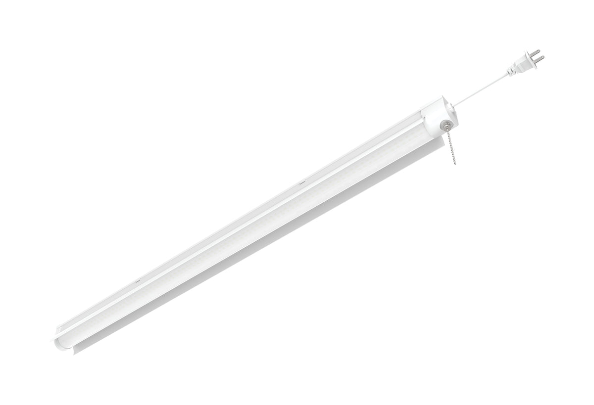 34 Watt - 3 Foot - LED Shop Light with Pull Chain - White Finish - 4000K