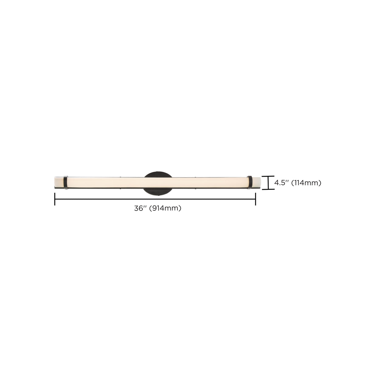 Slice 36 in. - LED Wall Sconce - Aged Bronze Finish White Acrylic Lens