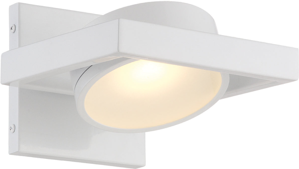 Hawk LED Pivoting Head Wall Sconce - White Finish product image
