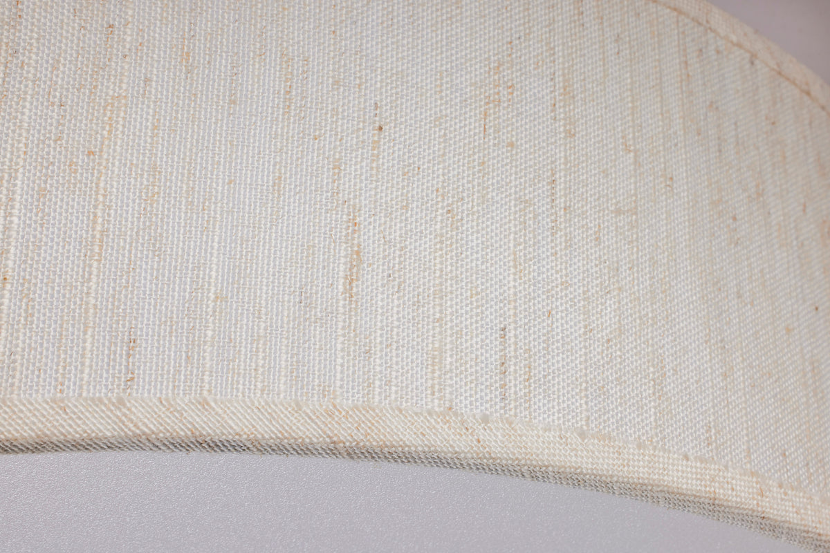15 inch - CCT Selectable - Fabric Drum LED Decor Flush Mount Fixture - Beige Fabric Shade - Acrylic Diffuser