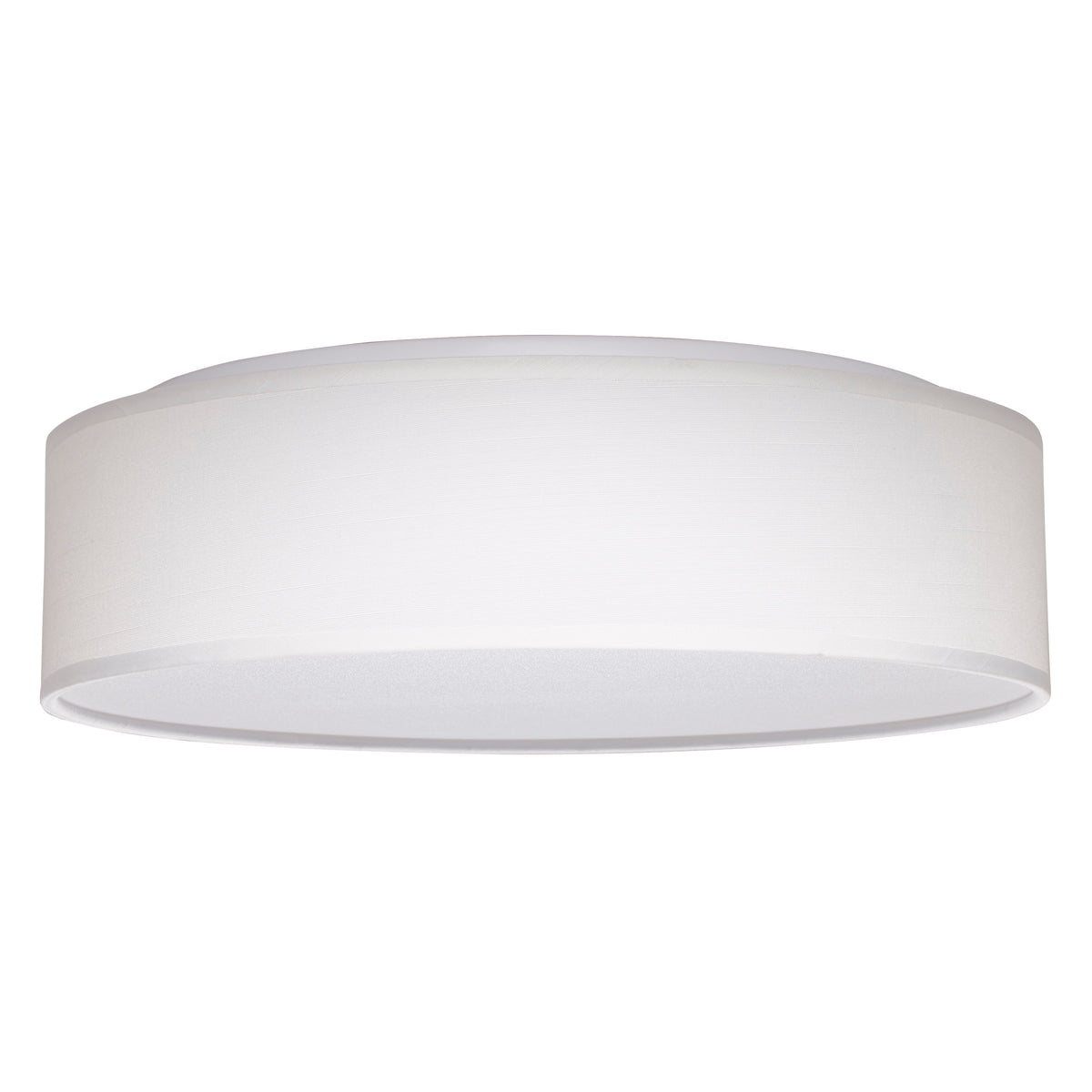 15 inch - CCT Selectable - Fabric Drum LED Decor Flush Mount Fixture - White Fabric Shade - Acrylic Diffuser