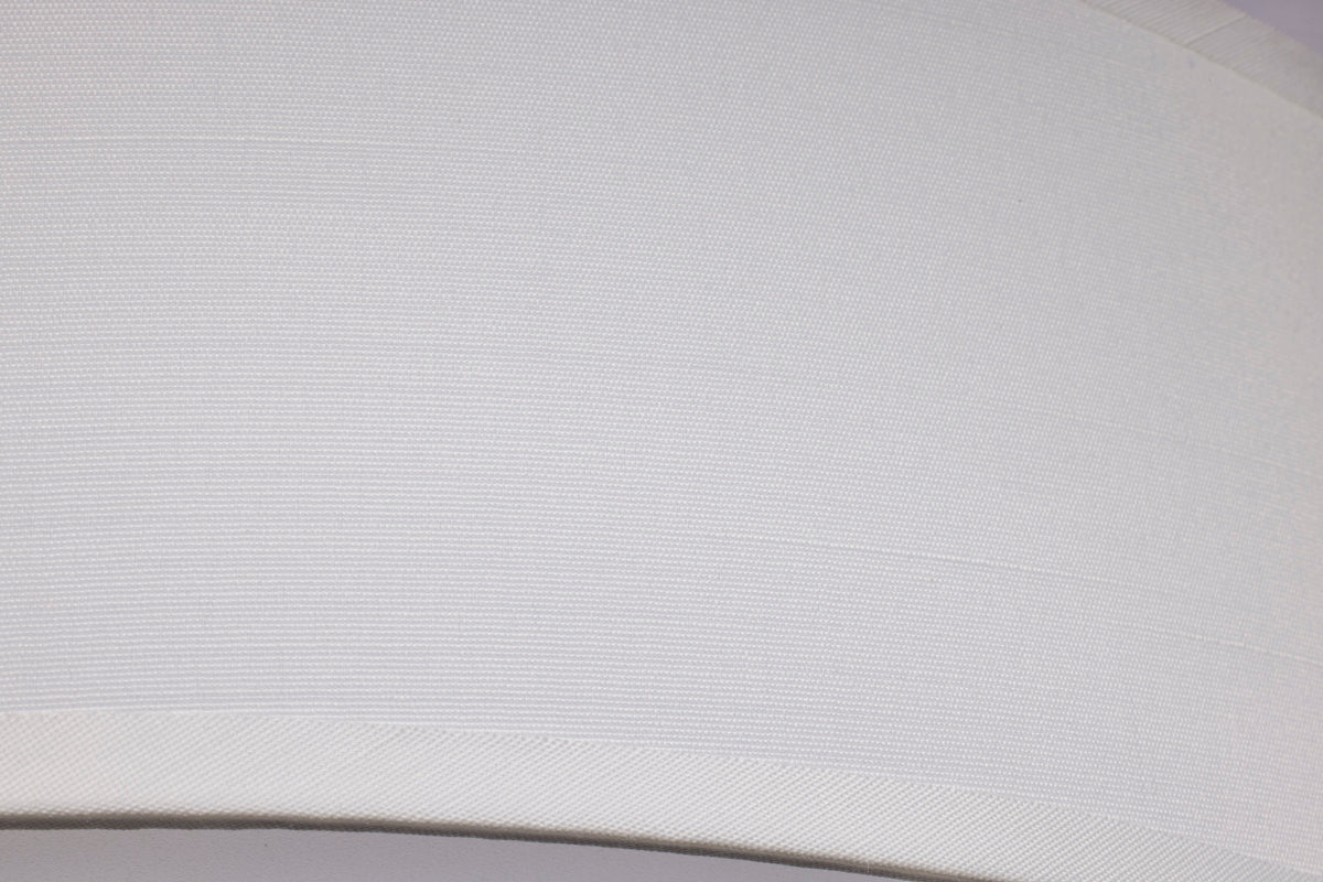 15 inch - CCT Selectable - Fabric Drum LED Decor Flush Mount Fixture - White Fabric Shade - Acrylic Diffuser