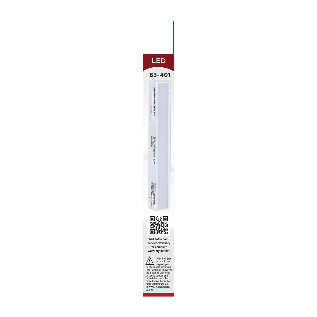 2 Watt 6-Inch LED Under Cabinet - 30K/40K/50K CCT Selectable - White Finish - 120 Volt