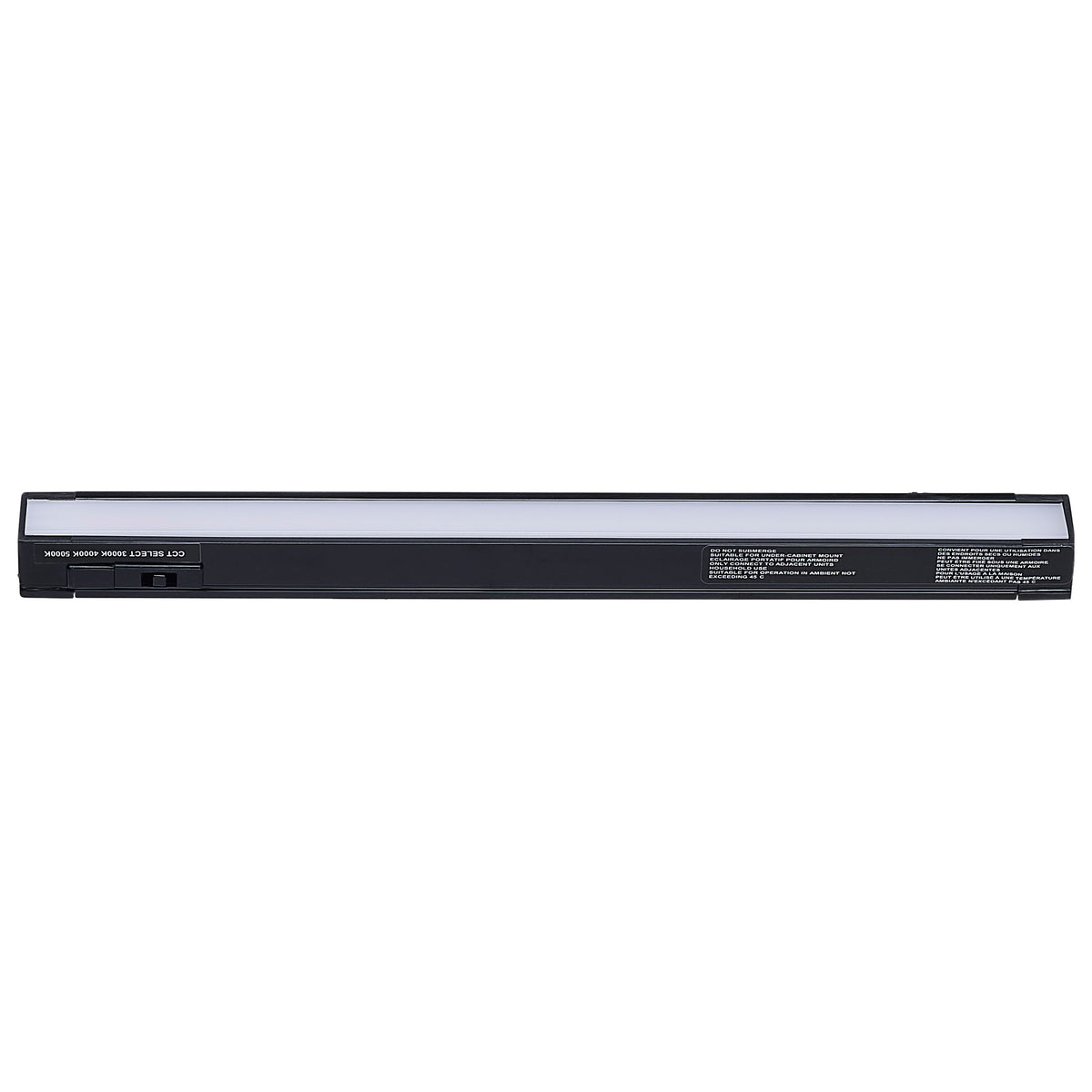 4 Watt 10-Inch LED Under Cabinet - 30K/40K/50K CCT Selectable - Black Finish 120 Volt