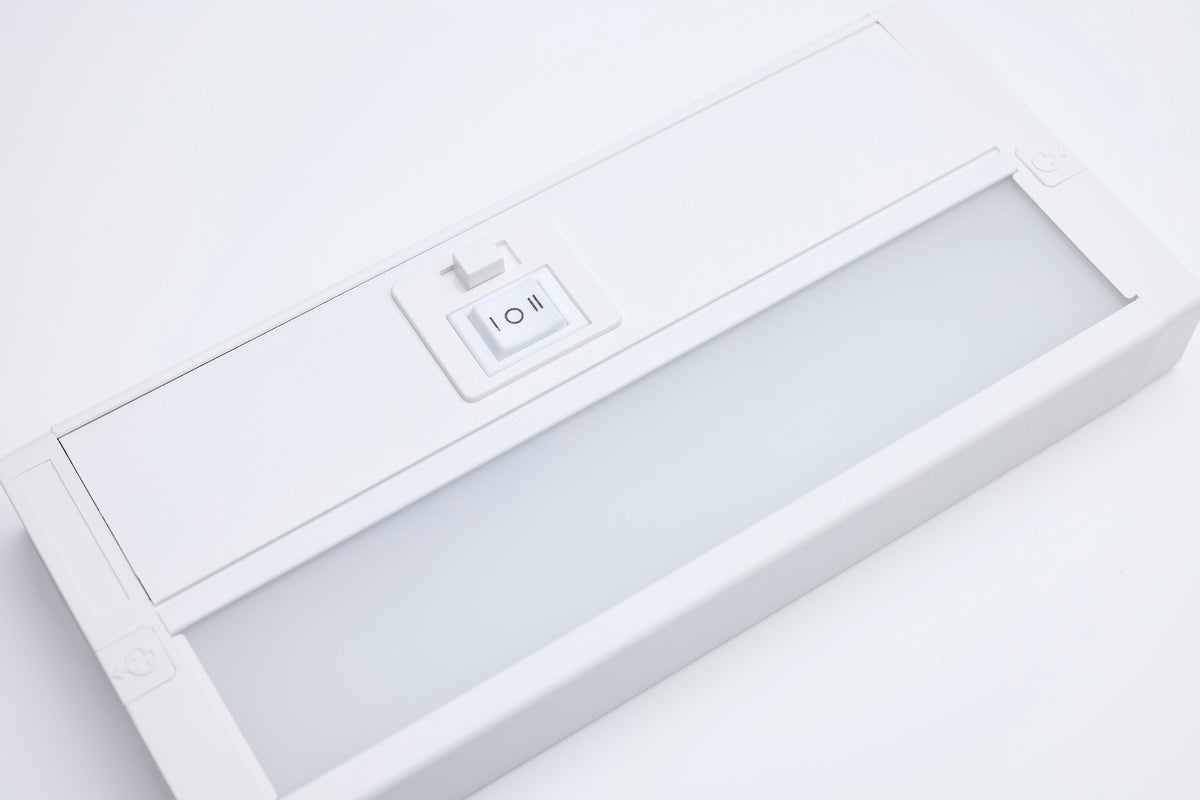 5 Watt - 8 Inch LED White Under Cabinet Light - 3K/4K/5K CCT Selectable - 50000 Hours - White Finish