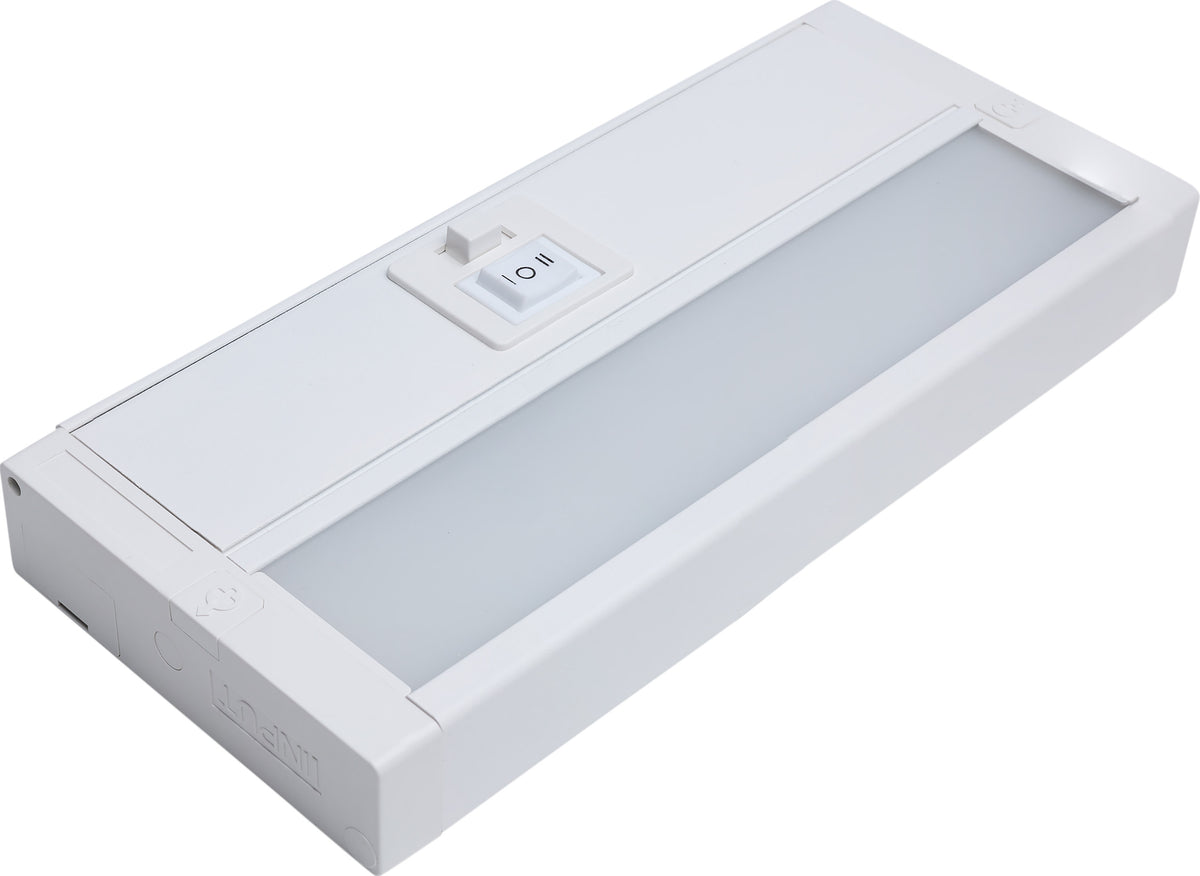 5 Watt - 8 Inch LED White Under Cabinet Light - 3K/4K/5K CCT Selectable - 50000 Hours - White Finish