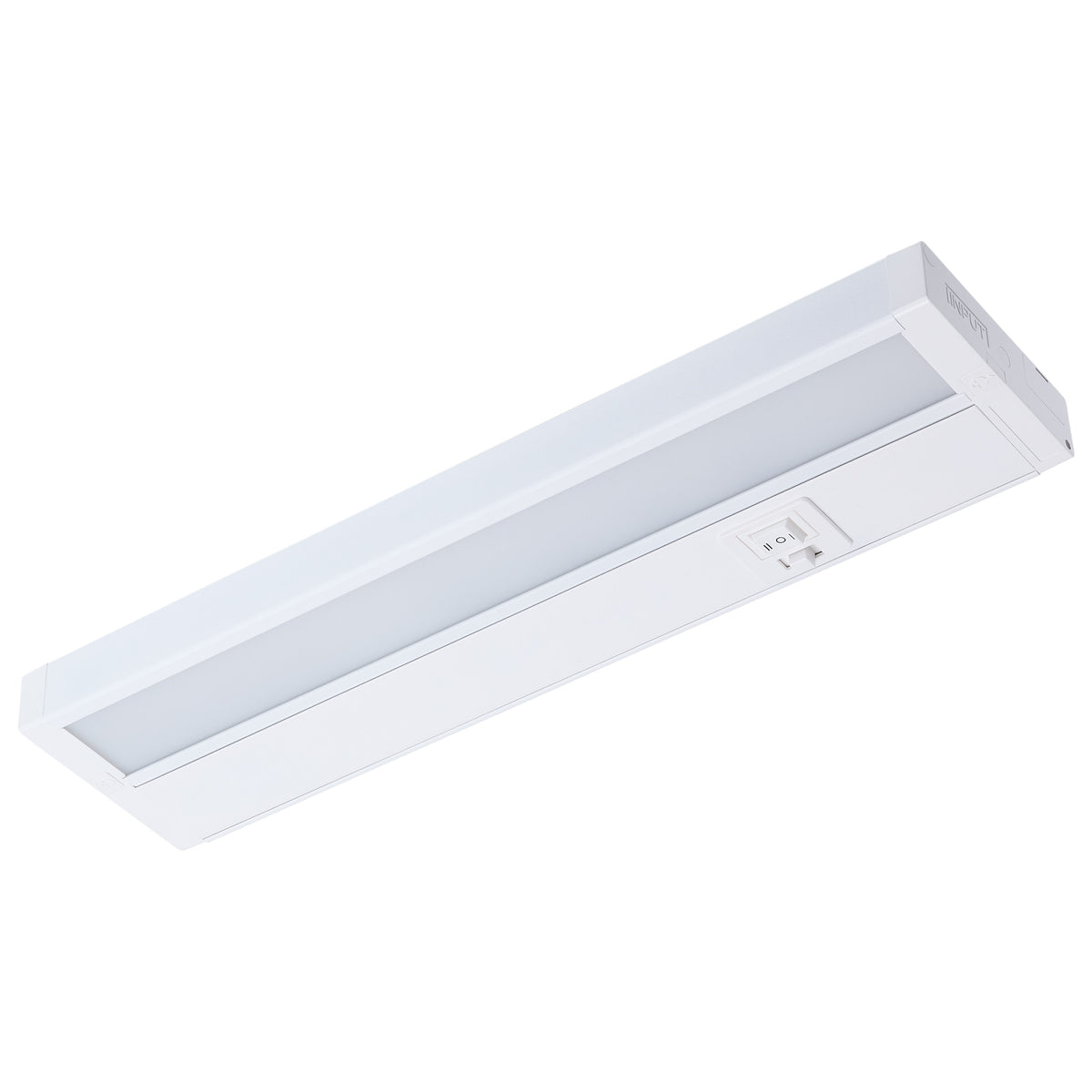9 Watt - 14 Inch LED White Under Cabinet Light - 3K/4K/5K Selectable - 50000 Hours - White Finish bulb or fixture view