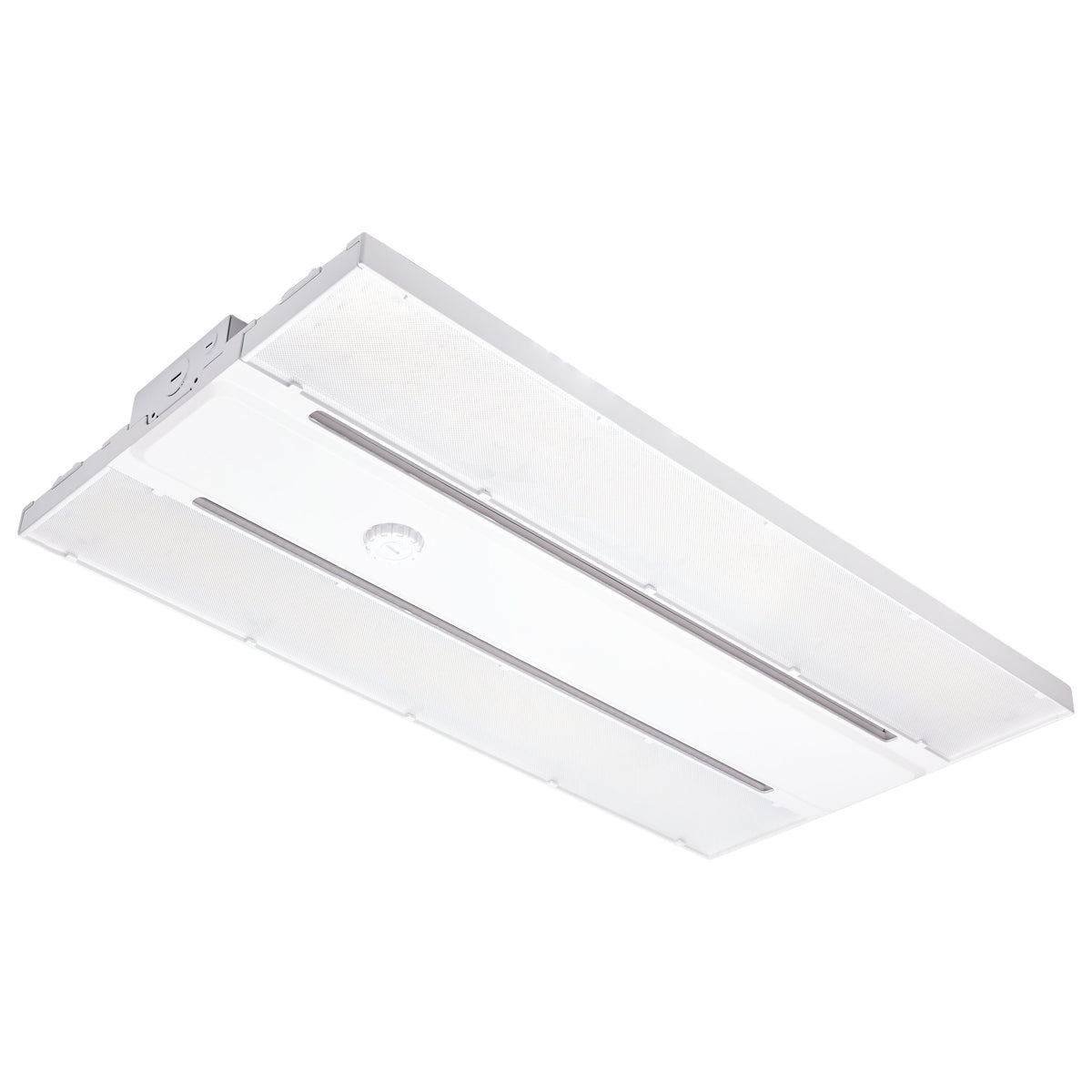 LED Linear High-Bay With Interchangeable Lens - 275W/300W/320W Wattage Selectable - 3K/4K/5K Selectable - White Finish for