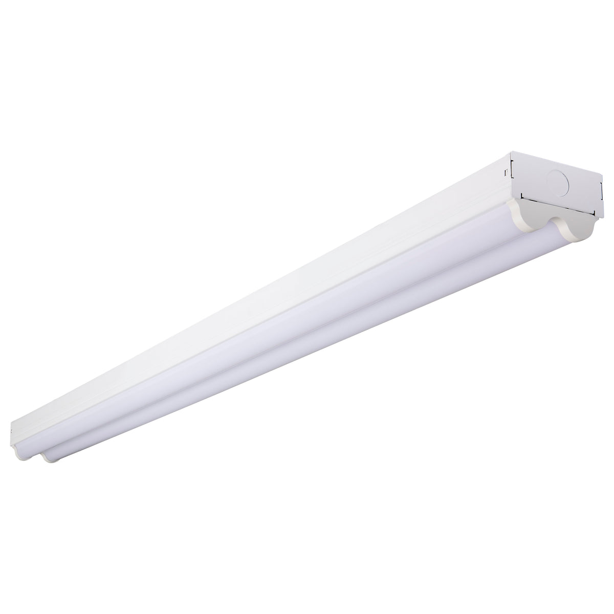 4 foot - 43 watt - LED Double Light Strip Fixture - 4750 lumens - 4000K - 120-277V - White Finish