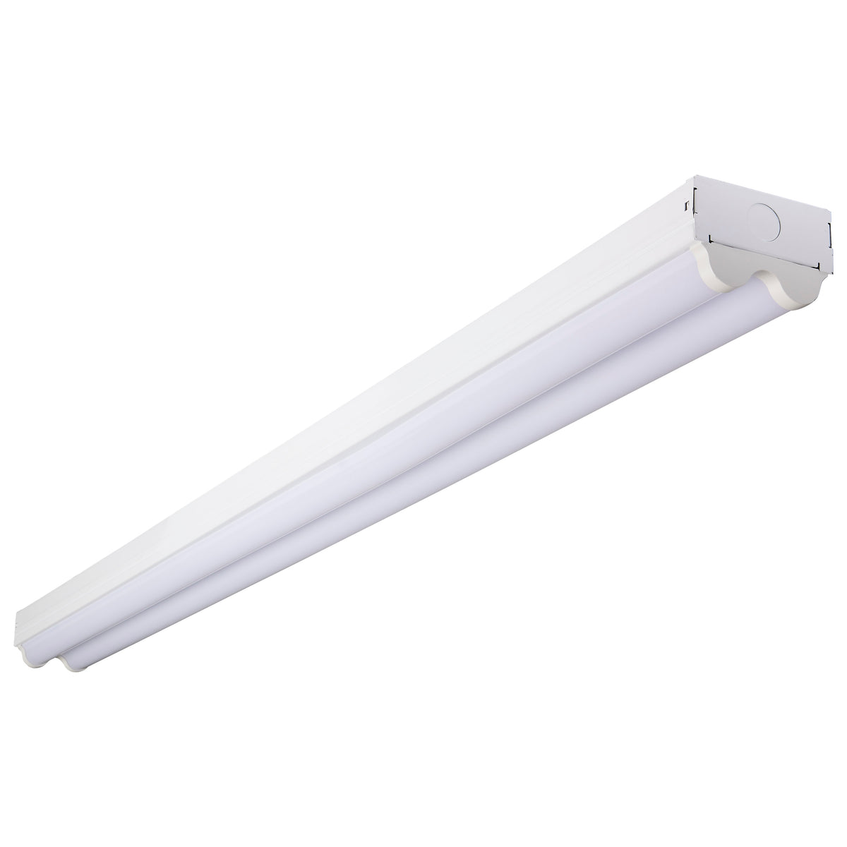 4 foot - 43 watt - LED Double Light Strip Fixture - 4750 lumens - 4000K - 120-277V - White Finish