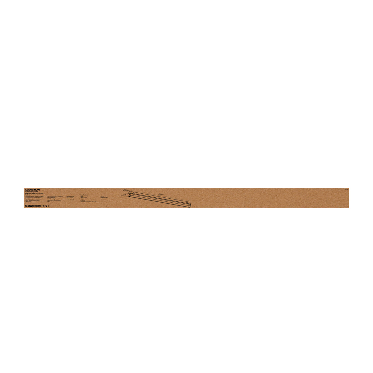 LED 4 ft. - Slim Strip Light - 38W - 5000K - White Finish - with Knockout