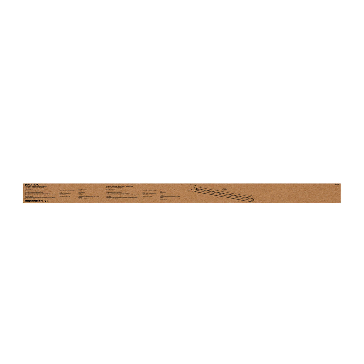 LED 4 ft. - Slim Strip Light - 38W - 5000K - White Finish - Connectible