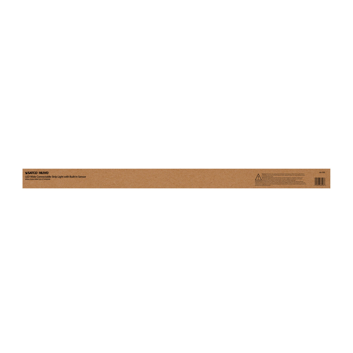 LED 4 ft. - Wide Strip Light - 40W - 4000K - White Finish - Connectible with Sensor