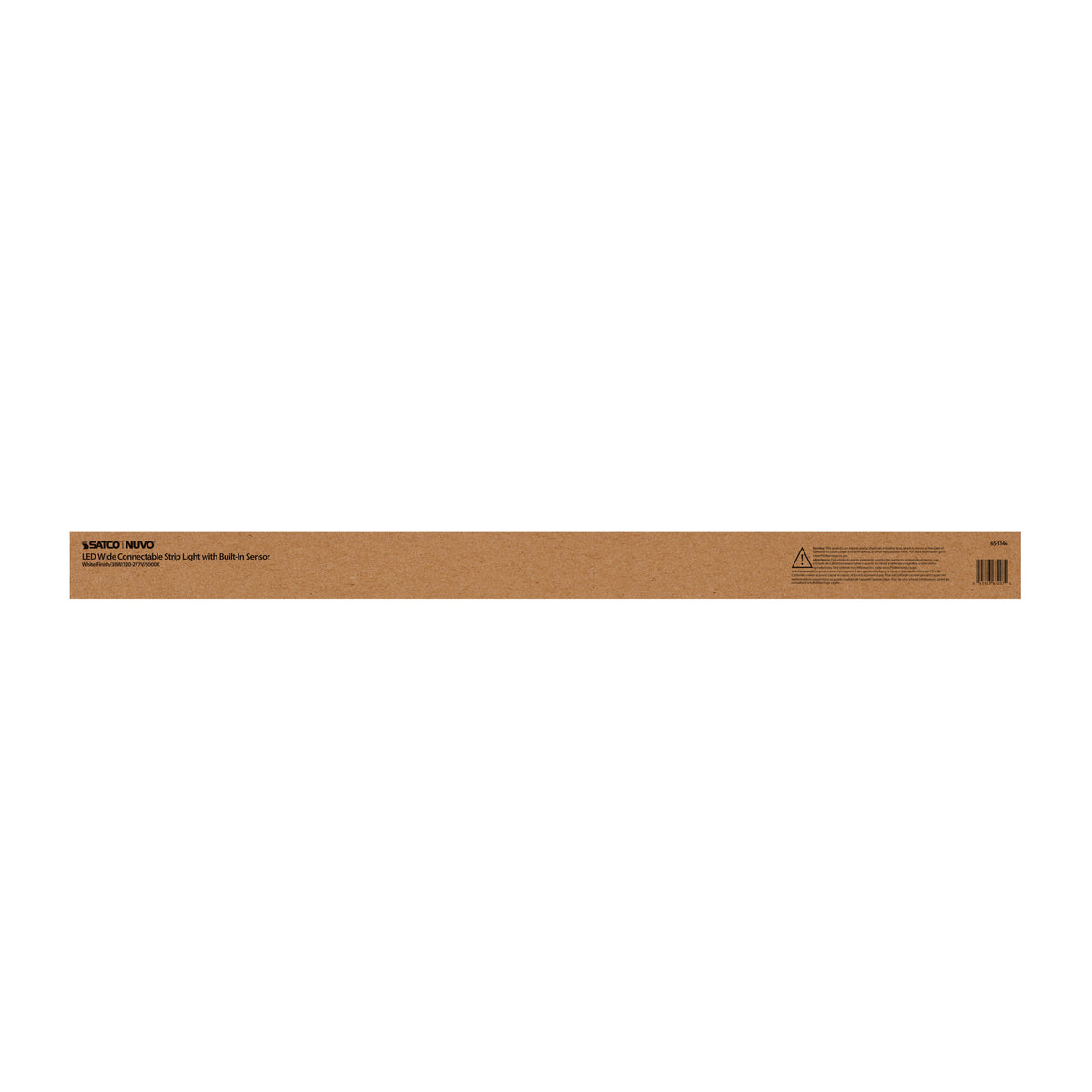 LED 4 ft. - Wide Strip Light - 40W - 5000K - White Finish - Connectible with Sensor