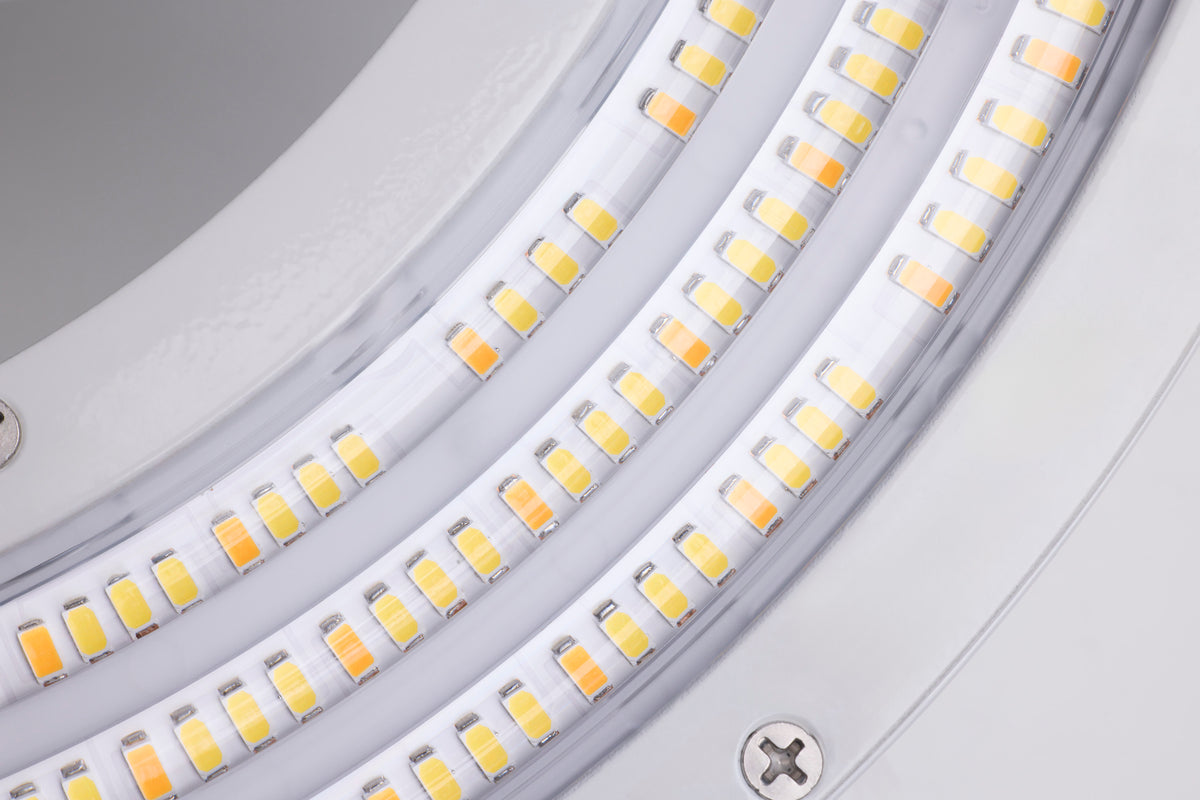 LED UFO Hi-Bay - 200/150/100 Wattage Selectable - 4000K/5000K CCT Selectable - 120-277 Volt - White Finish