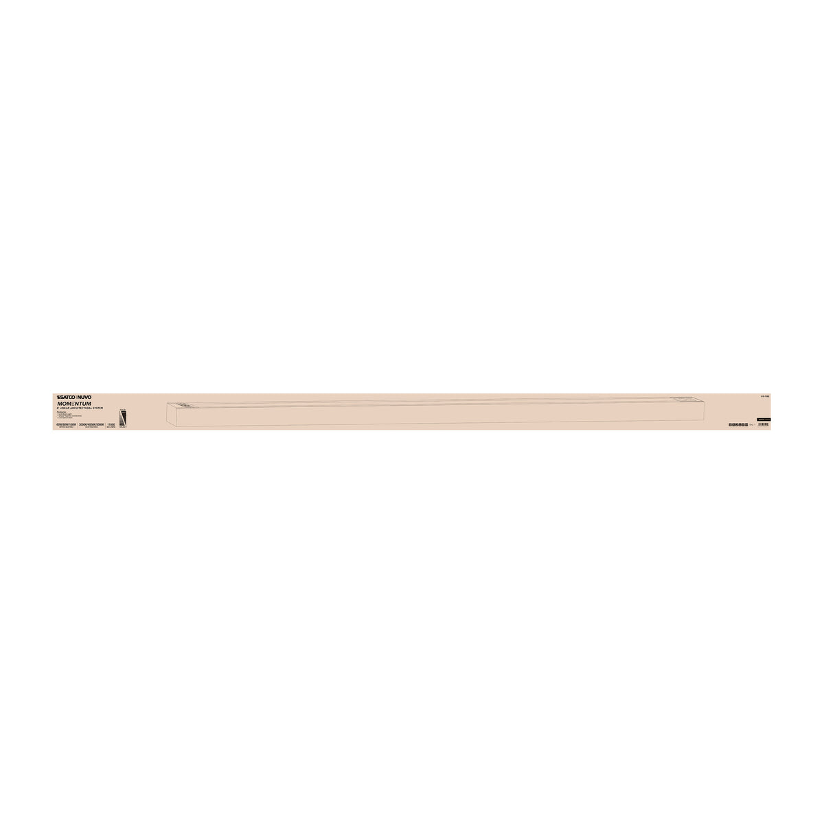 Momentum - 8 Foot LED Connectable Linear Strip - Up and Down Selectable - White Finish bulb or fixture view