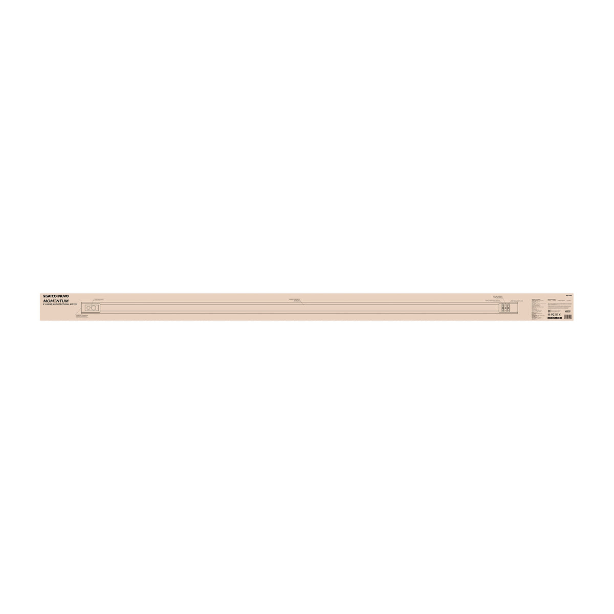 Momentum - 8 Foot LED Connectable Linear Strip - Up and Down Selectable - White Finish