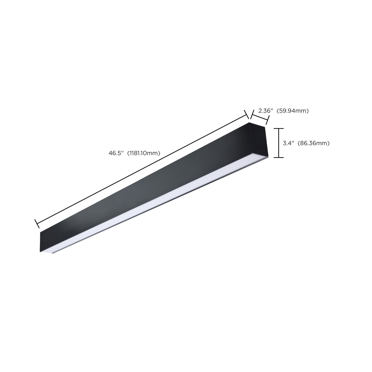 Momentum - 4 Foot LED Connectable Linear Strip - Up and Down Selectable - Black Finish