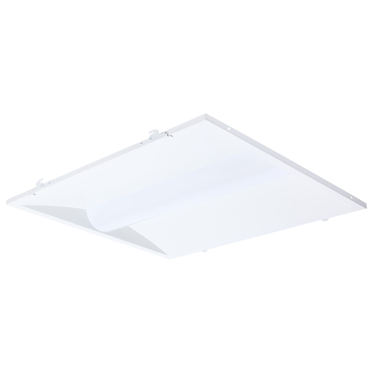 40/30/20 Watt LED 2x2 Center Basket Troffer Retrofit Kit - 35K/4K/5K CCT - Dimmable - 120-277 Volt - Matte White Finish