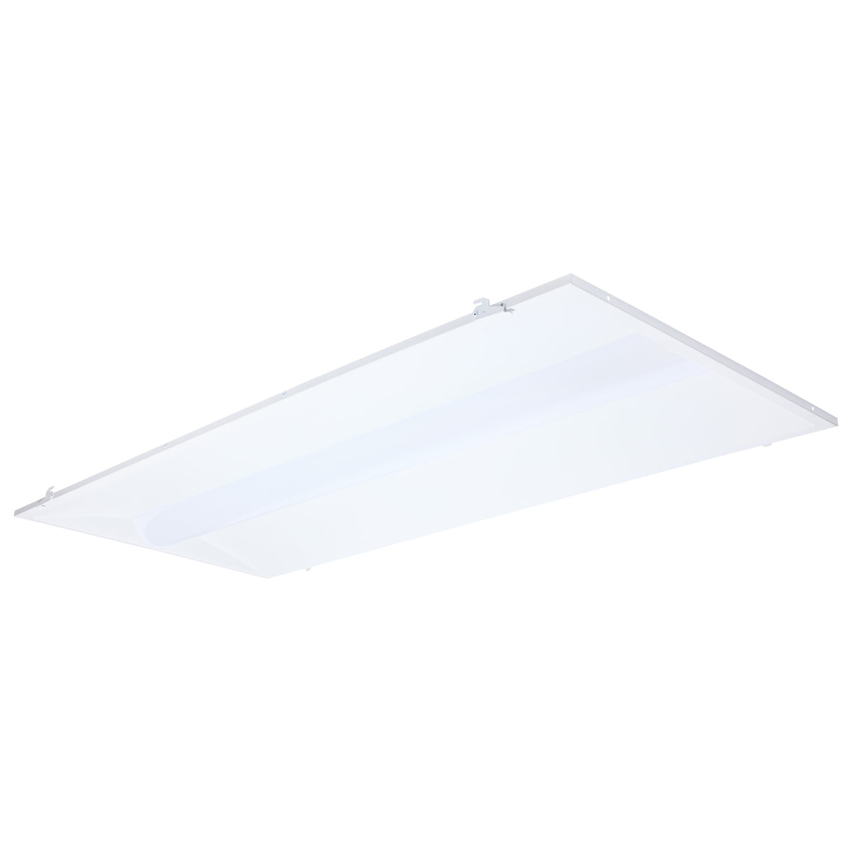 50/40/30 Watt LED 2x4 Center Basket Troffer Retrofit Kit - 35K/4K/5K CCT - Dimmable - 120-277 Volt - Matte White Finish