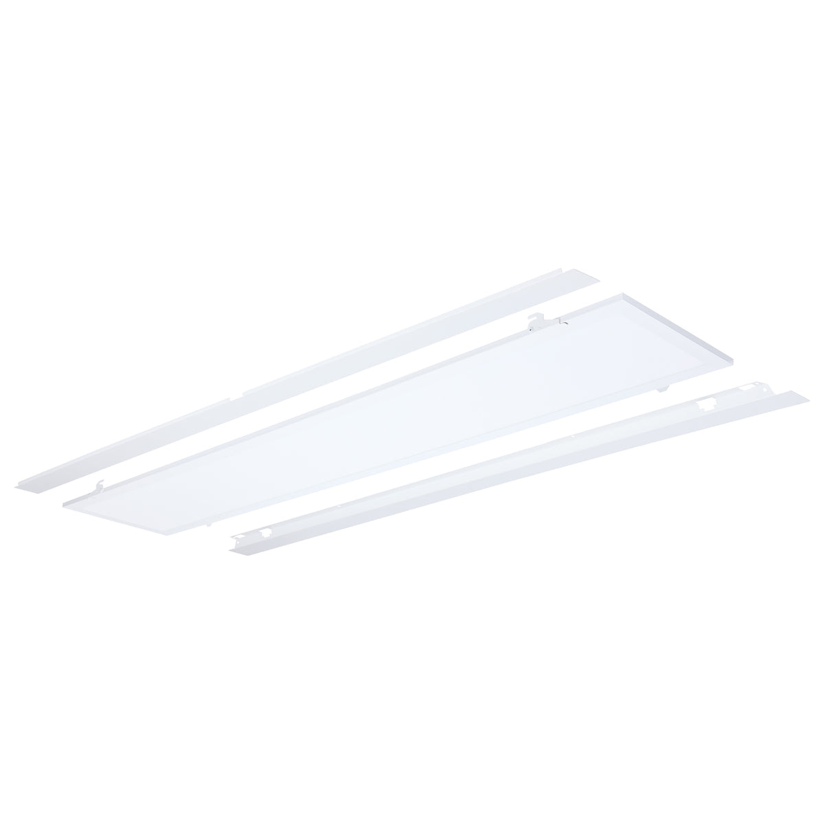 40/30/20 Watt LED 1x4 Flat Panel Troffer Retrofit Kit - 35K/4K/5K - Dimmable - 120-277 Volt - Matte White Finish for ceiling