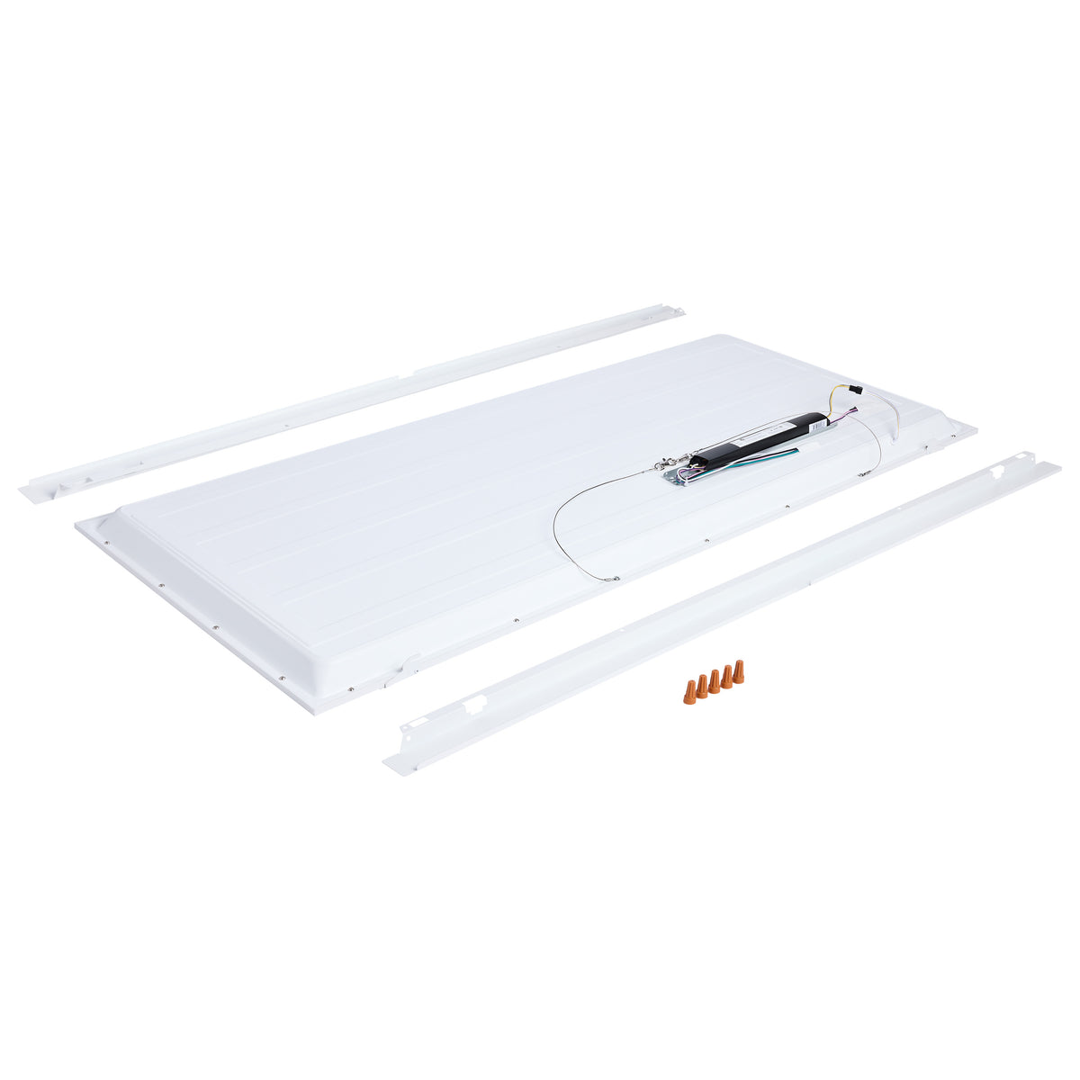 50/40/30 Watt LED 2x4 Flat Panel Troffer Retrofit Kit - 35K/4K/5K CCT - Dimmable - 120-277 Volt - Matte White Finish
