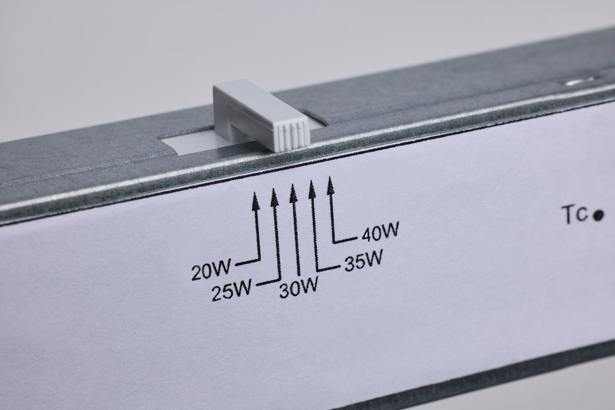 40W/35W/30W/25W/20W Wattage Selectable LED Light Bar Retrofit Kit - 3000K/3500K/4000K/5000K/6500K CCT Selectable - 2-Bars - 2 Feet - 120-277 Volt - Silver Finish