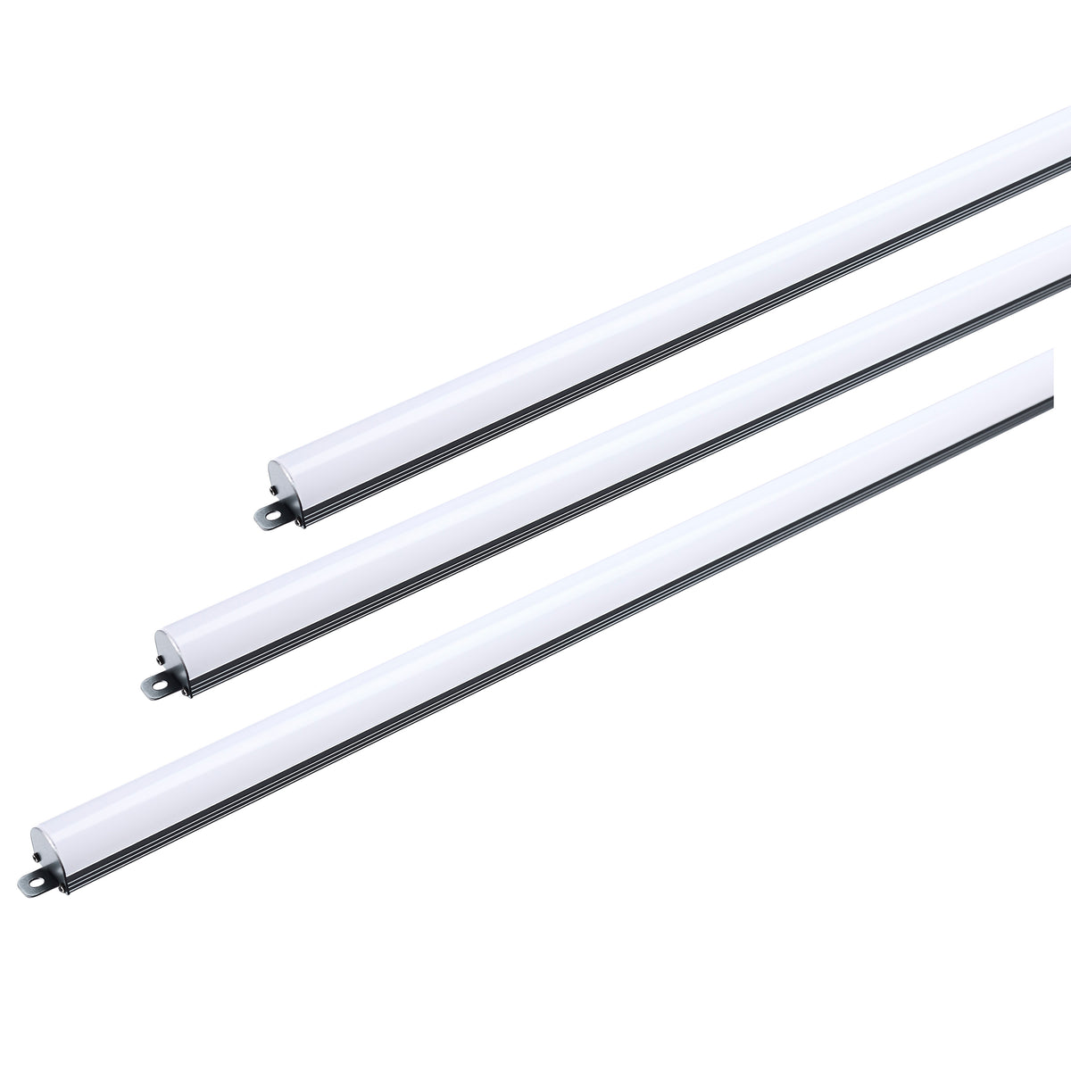50W/45W/40W/35W/30W Wattage Selectable LED Light Bar Retrofit Kit - 3000K/3500K/4000K/5000K/6500K CCT Selectable - 3-Bars - 4 Feet - 120-277 Volt - Silver Finish