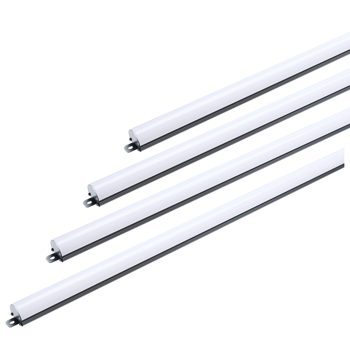 50W/45W/40W/35W/30W Wattage Selectable LED Light Bar Retrofit Kit - 3000K/3500K/4000K/5000K/6500K CCT Selectable - 4-Bars - 4 Feet - 120-277 Volt - Silver Finish
