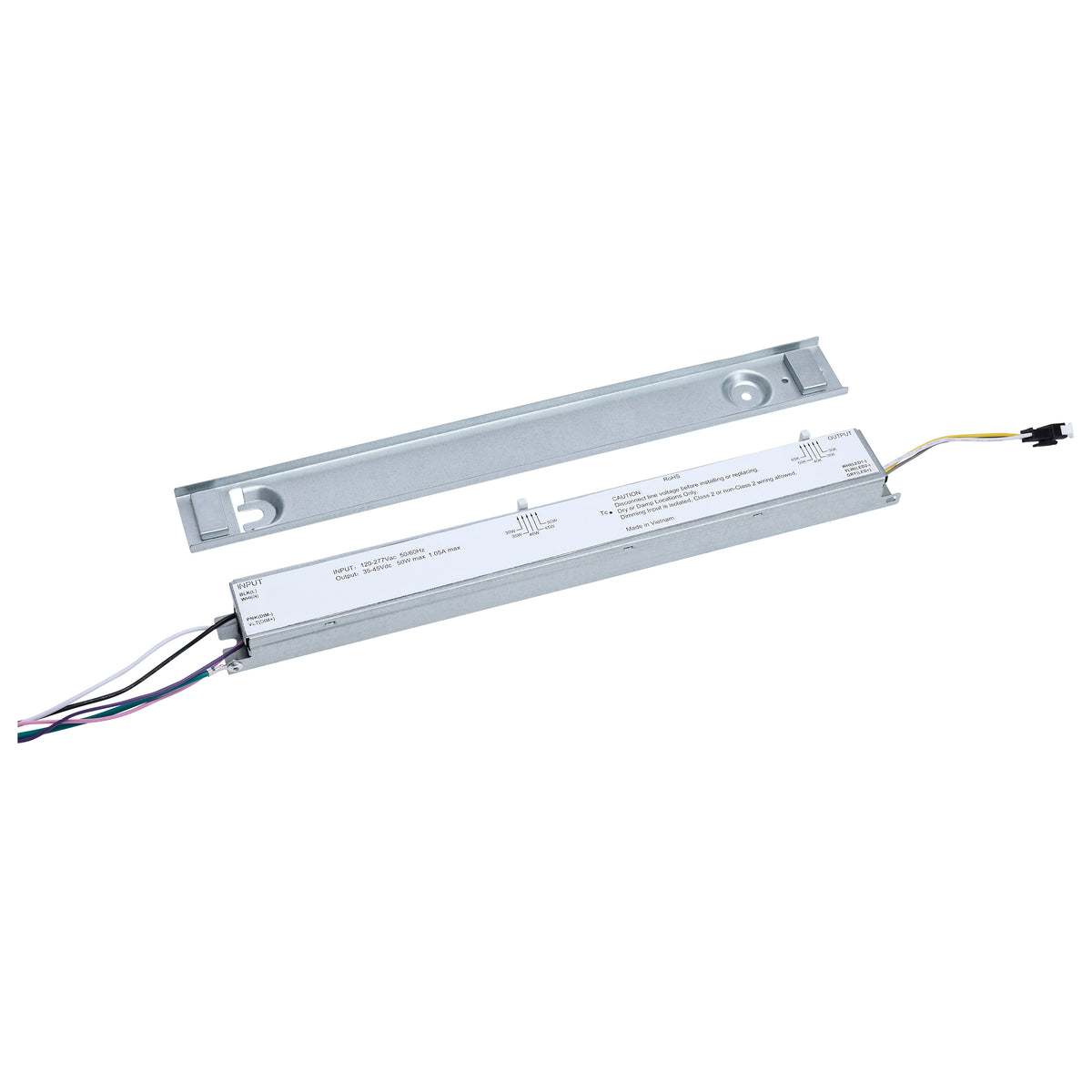 50W/45W/40W/35W/30W Wattage Selectable LED Light Bar Retrofit Kit - 3000K/3500K/4000K/5000K/6500K CCT Selectable - 4-Bars - 4 Feet - 120-277 Volt - Silver Finish