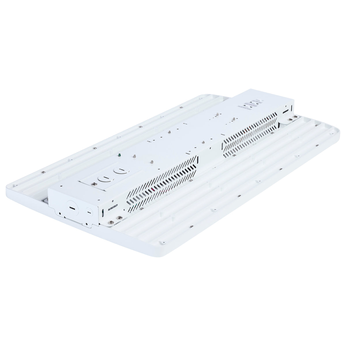 LED Linear High Bay - 240/220/180 Wattage Selectable - 3K/4K/5K CCT Selectable - Beam Angle Selectable - White Finish - 120-347 Volt