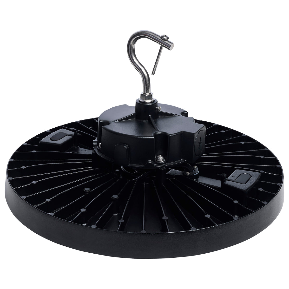 240/200/150 Wattage Selectable LED UFO High Bay - 3K/4K/5K CCT Selectable - 60/80/100 Beam Angle Selectable - Black Finish - 120-347 Volt