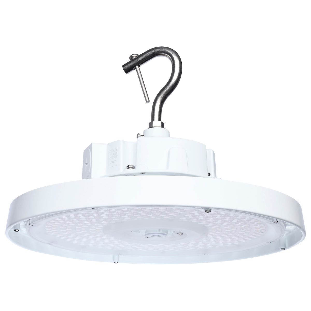 120/100/80 Wattage Selectable LED UFO High Bay - 3K/4K/5K Selectable - 60/80/100 Beam Angle Selectable - White Finish