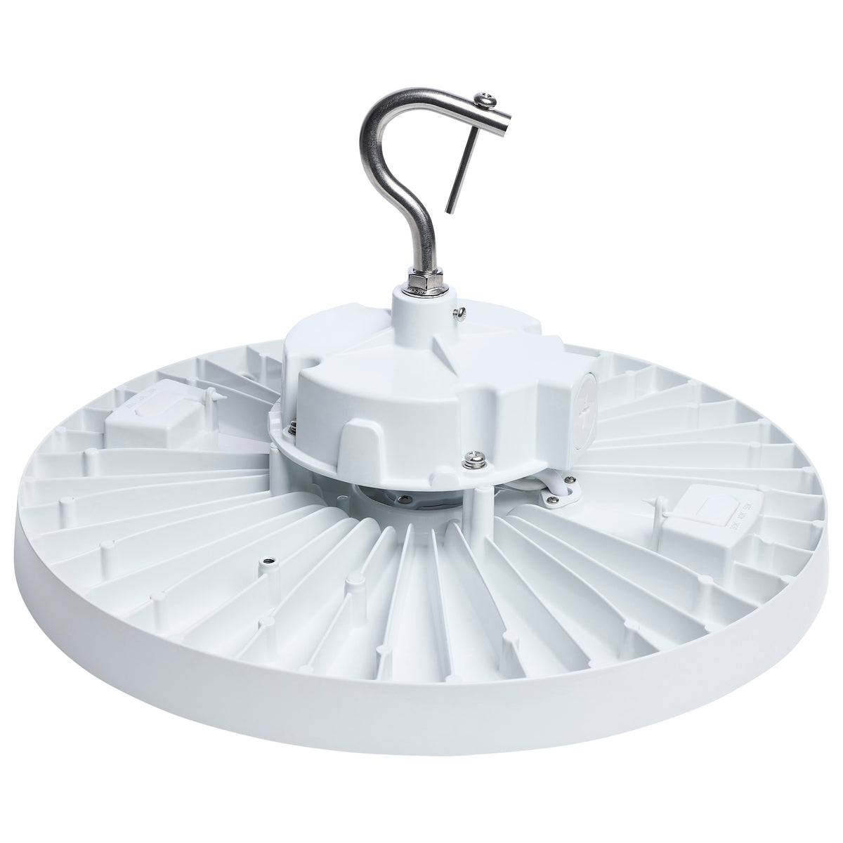 240/200/150 Wattage Selectable LED UFO High Bay - 3K/4K/5K CCT Selectable - 60/80/100 Beam Angle Selectable - White Finish - 120-347 Volt