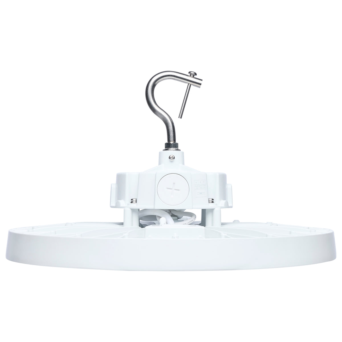 240/200/150 Wattage Selectable LED UFO High Bay - 3K/4K/5K CCT Selectable - 60/80/100 Beam Angle Selectable - White Finish - 120-347 Volt