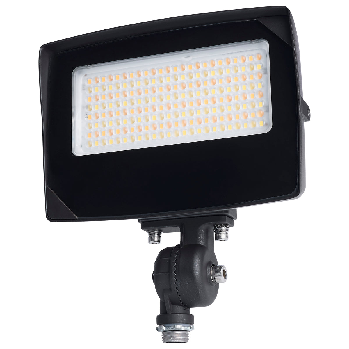 LED Flood Light - 35/25/15 Wattage Selectable - 3K/4K/5K Selectable - Beam Angle Selectable - Bronze Finish - 120-347 Volt