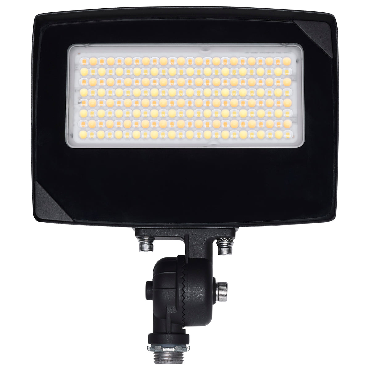 LED Flood Light - 35/25/15 Wattage Selectable - 3K/4K/5K CCT Selectable - Beam Angle Selectable - Bronze Finish - 120-347 Volt