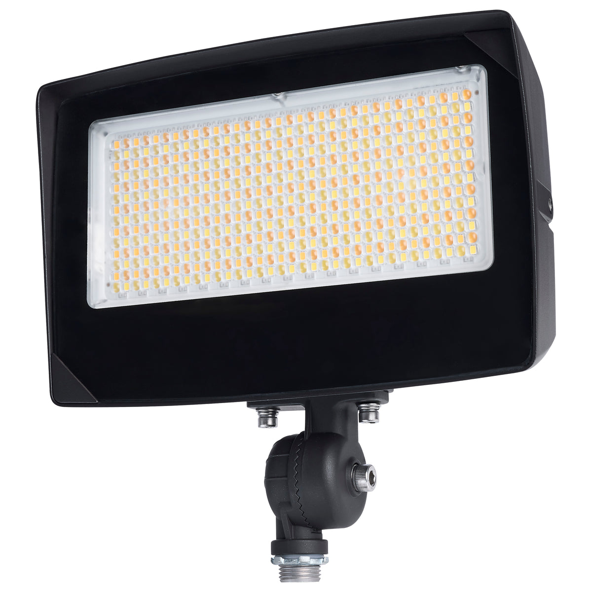 LED Flood Light - 80/60/45 Wattage Selectable - 3K/4K/5K Selectable - Beam Angle Selectable - Bronze Finish - 120-347 Volt