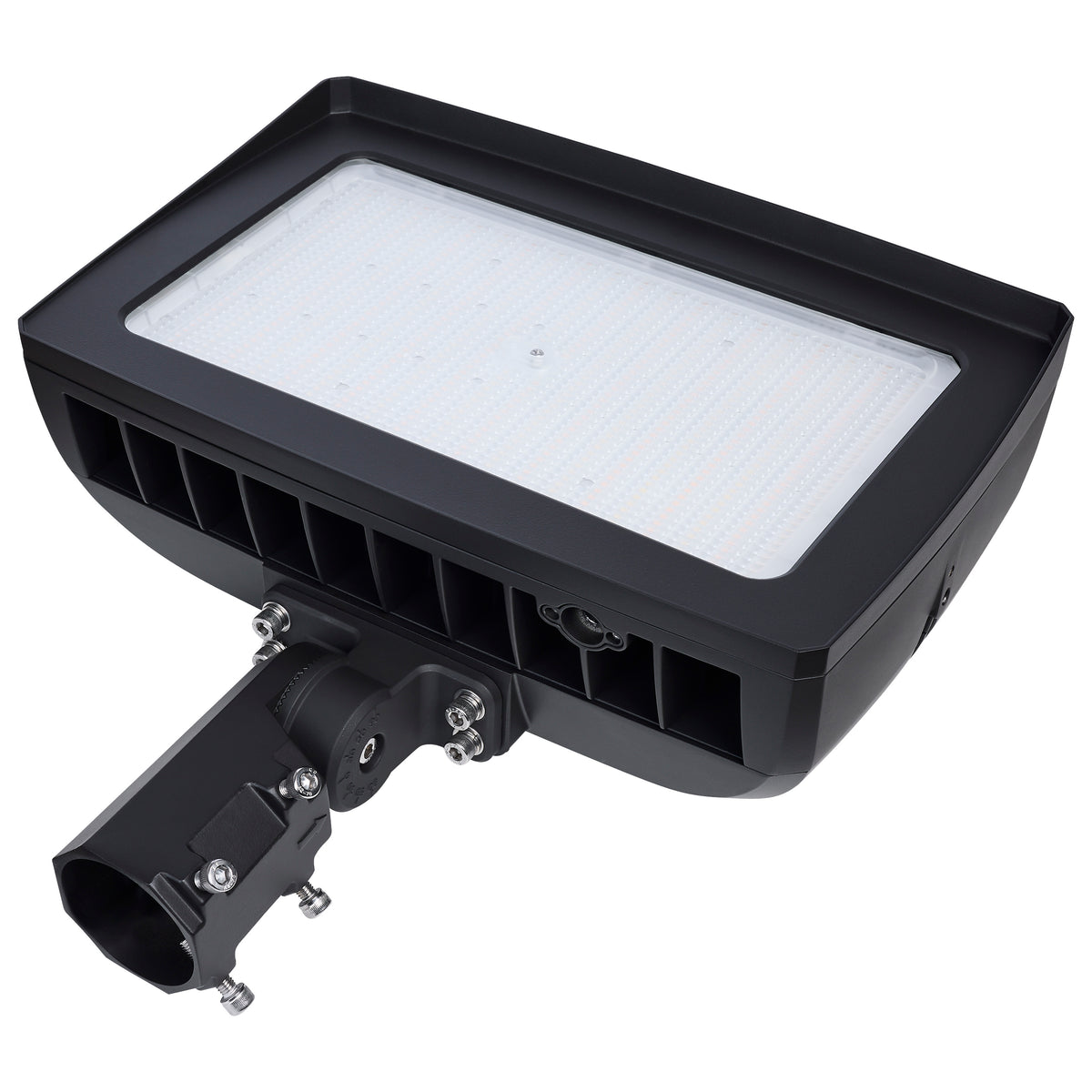 LED Flood Light - 300/250/200 Wattage Selectable - 3K/4K/5K CCT Selectable - Beam Angle Selectable - Bronze Finish - 120-347 Volt
