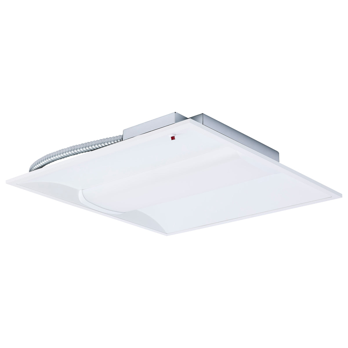 2X2 LED Single Basket Troffer - Emergency Battery - Field Selectable - 120-277 Volt - White Finish bulb or fixture view