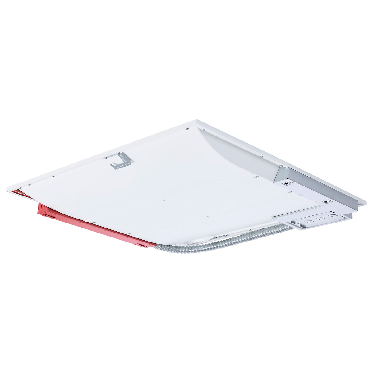 2X2 LED Single Basket Troffer - Emergency Battery - Field Selectable - 120-277 Volt - White Finish