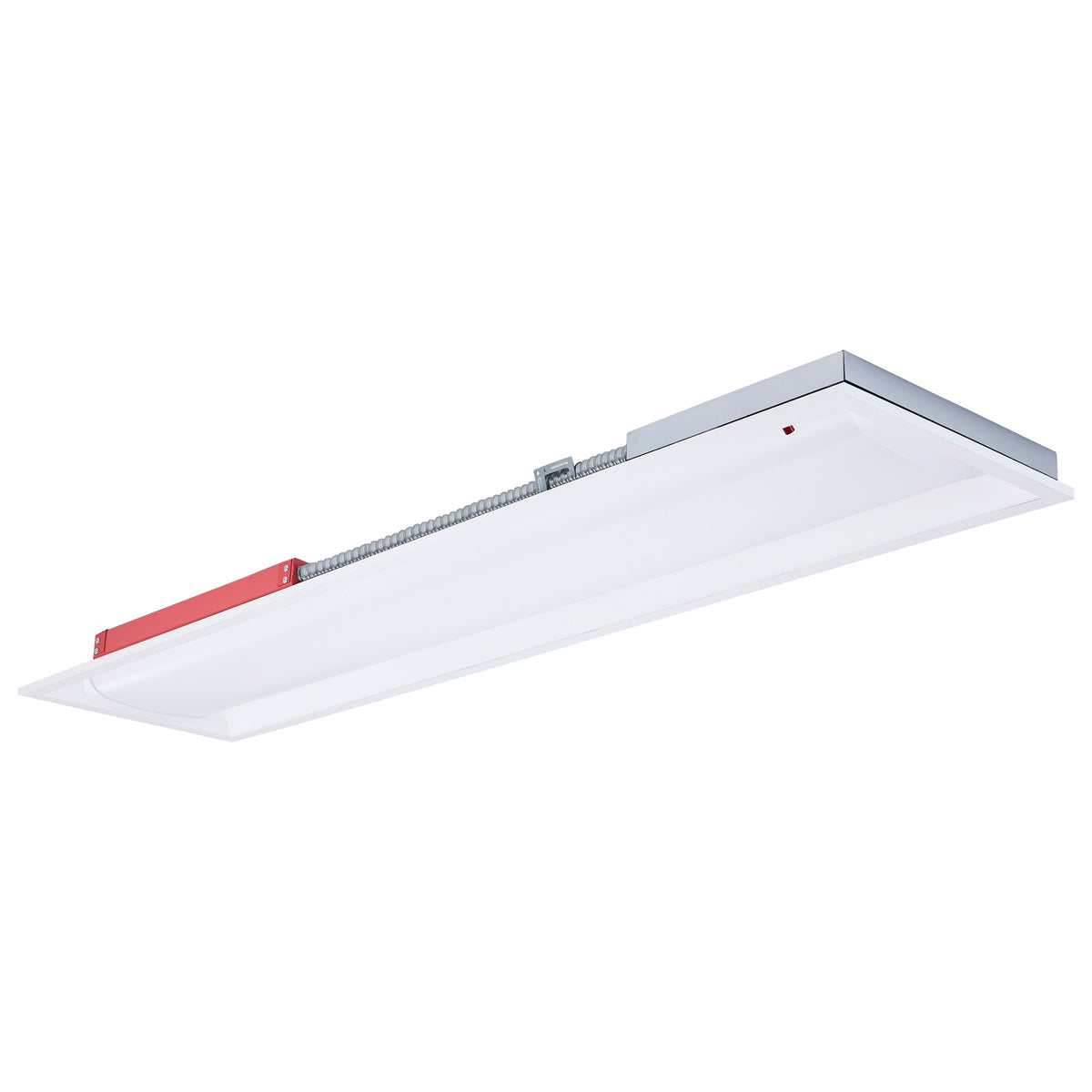 1X4 LED Single Basket Troffer - Emergency Battery - Field Selectable - 120-277 Volt - White Finish lighting product