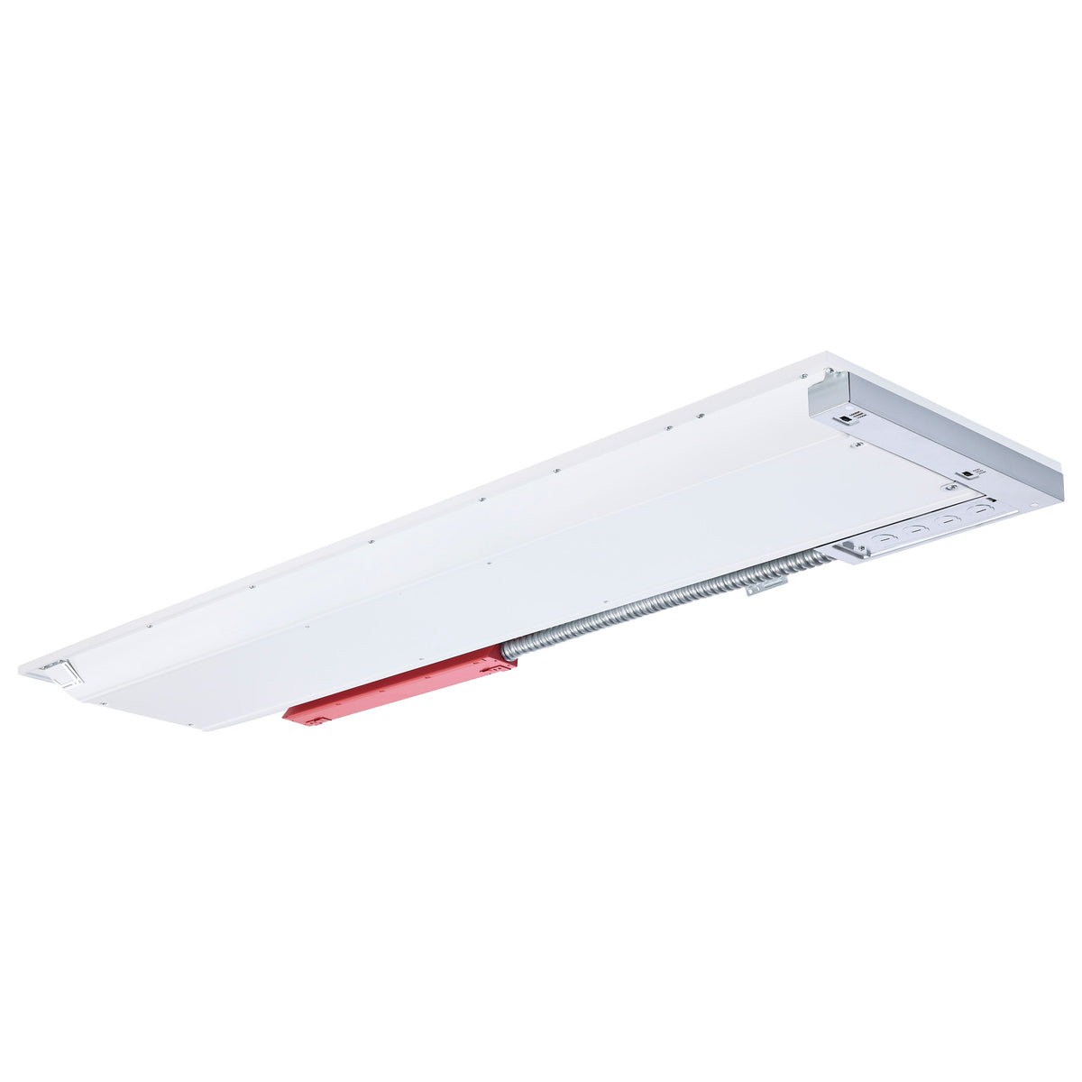 1X4 LED Single Basket Troffer - Emergency Battery - Field Selectable - 120-277 Volt - White Finish