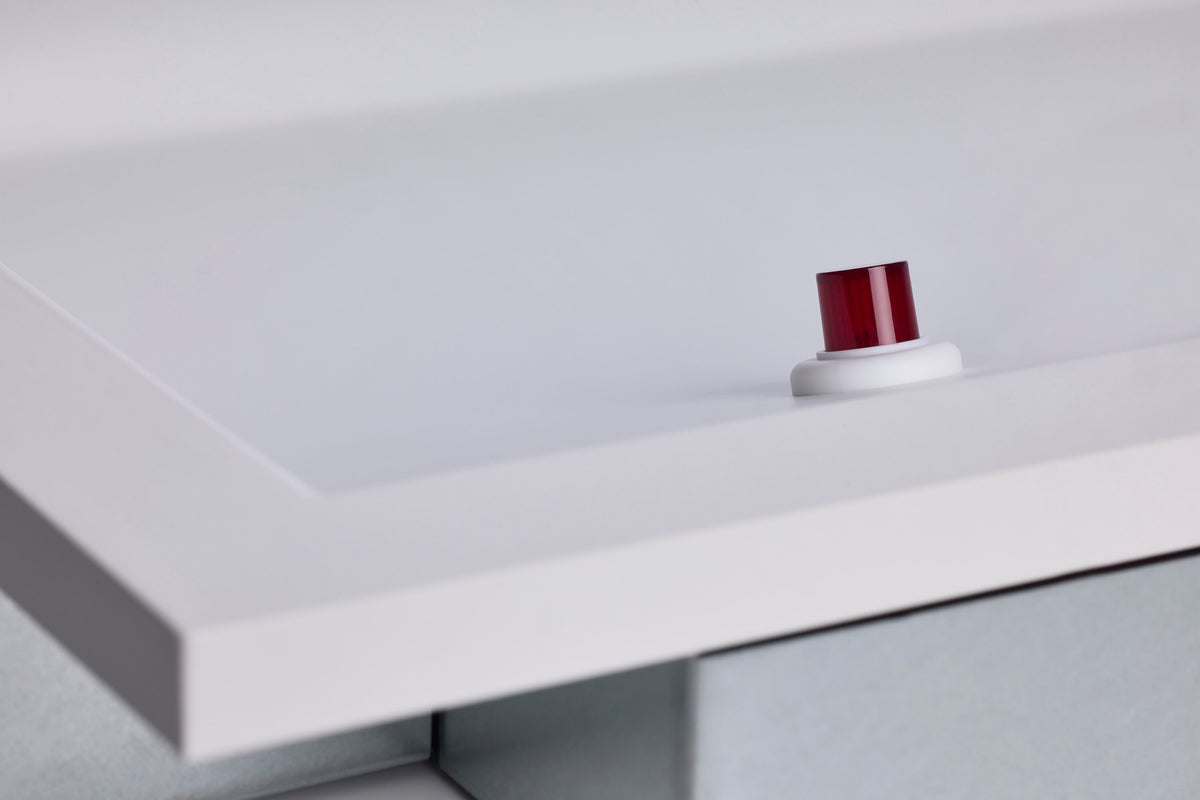 1X4 LED Single Basket Troffer - Emergency Battery - Field Selectable - 120-277 Volt - White Finish